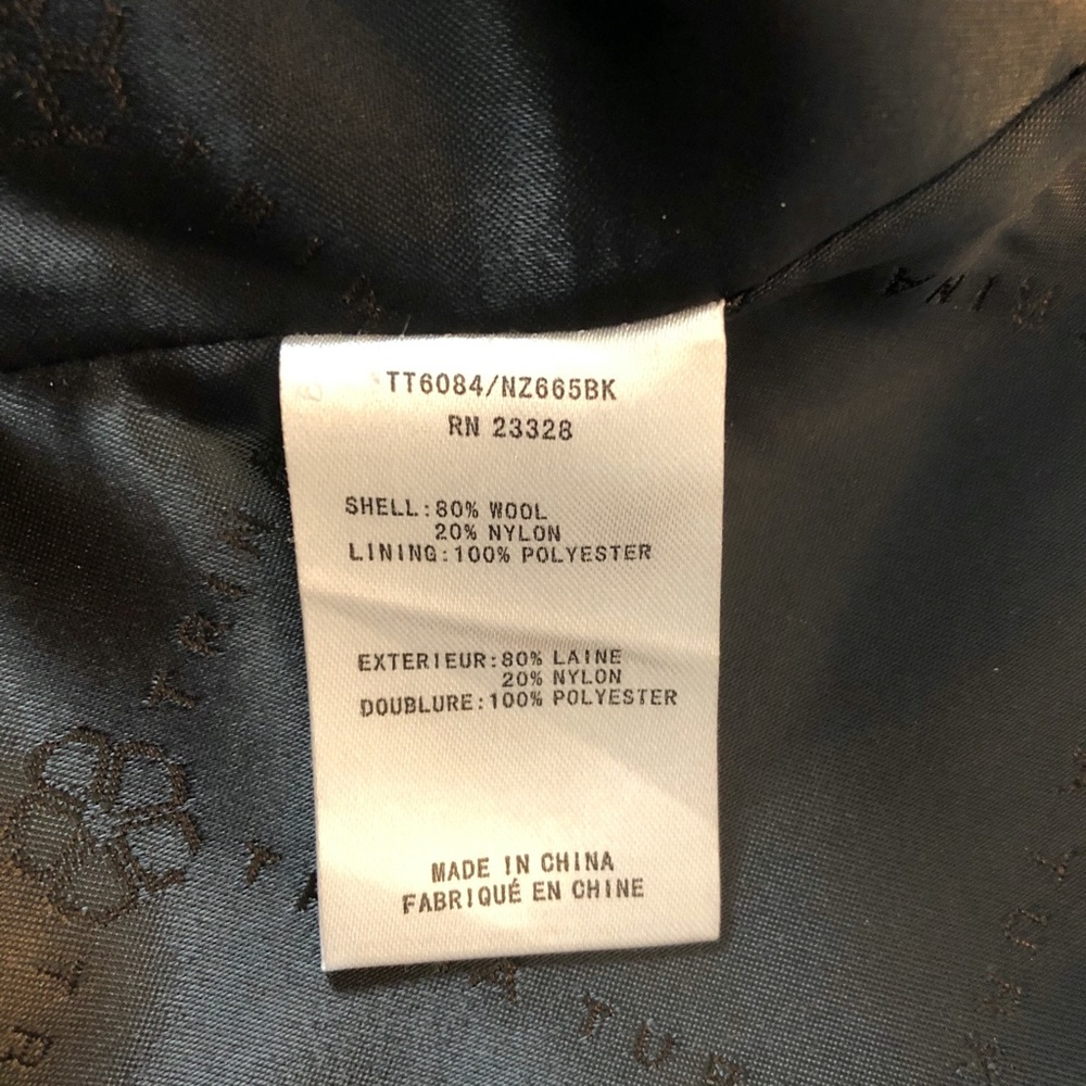 Trina Turk wool blend winter coat black size 0P - Picture 8 of 8